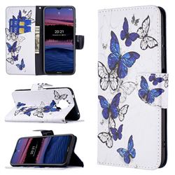 Flying Butterflies Leather Wallet Case for Nokia G20