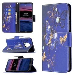 Purple Butterfly Leather Wallet Case for Nokia G20