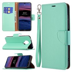 Classic Luxury Litchi Leather Phone Wallet Case for Nokia G20 - Green