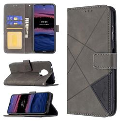 Binfen Color BF05 Prismatic Slim Wallet Flip Cover for Nokia G20 - Gray