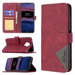 Binfen Color BF05 Prismatic Slim Wallet Flip Cover for Nokia G20 - Red