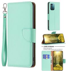 Classic Luxury Litchi Leather Phone Wallet Case for Nokia G21 - Green
