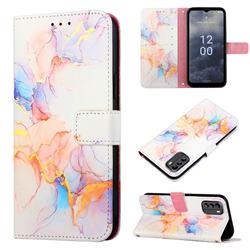 Galaxy Dream Marble Leather Wallet Protective Case for Nokia G60