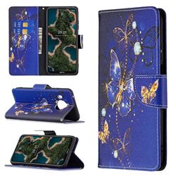 Purple Butterfly Leather Wallet Case for Nokia X10