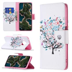Colorful Tree Leather Wallet Case for Nokia X10