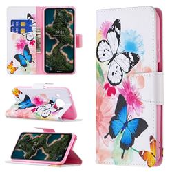 Vivid Flying Butterflies Leather Wallet Case for Nokia X10
