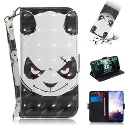 Angry Bear 3D Painted Leather Wallet Phone Case for Nokia 6.1 Plus (Nokia X6)