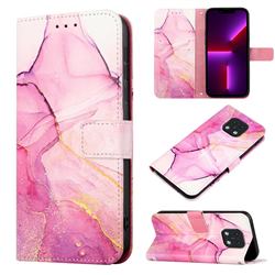 Pink Purple Marble Leather Wallet Protective Case for Nokia XR20