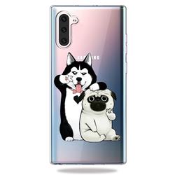 Selfie Dog Clear Varnish Soft Phone Back Cover for Samsung Galaxy Note 10 (6.28 inch) / Note10 5G