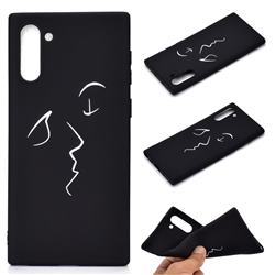 Smiley Chalk Drawing Matte Black TPU Phone Cover for Samsung Galaxy Note 10 (6.28 inch) / Note10 5G