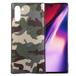 Camouflage Soft TPU Back Cover for Samsung Galaxy Note 10 (6.28 inch) / Note10 5G - Gold Green