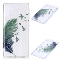 Bird Feathers Super Clear Soft TPU Back Cover for Samsung Galaxy Note 10 (6.28 inch) / Note10 5G