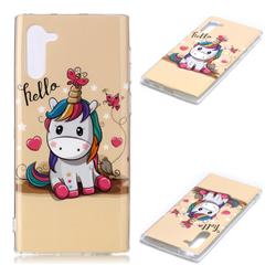 Hello Unicorn Soft TPU Cell Phone Back Cover for Samsung Galaxy Note 10 (6.28 inch) / Note10 5G