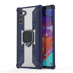 Predator Armor Metal Ring Grip Shockproof Dual Layer Rugged Hard Cover for Samsung Galaxy Note 10 (6.28 inch) / Note10 5G - Blue