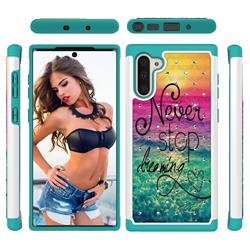 Colorful Dream Catcher Studded Rhinestone Bling Diamond Shock Absorbing Hybrid Defender Rugged Phone Case Cover for Samsung Galaxy Note 10 (6.28 inch) / Note10 5G
