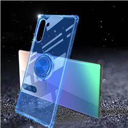 Anti-fall Invisible Press Bounce Ring Holder Phone Cover for Samsung Galaxy Note 10 (6.28 inch) / Note10 5G - Sapphire Blue