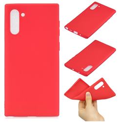 Candy Soft Silicone Protective Phone Case for Samsung Galaxy Note 10 (6.28 inch) / Note10 5G - Red
