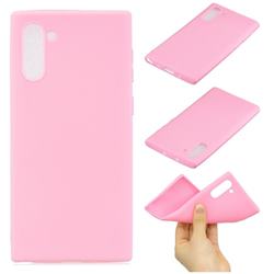 Candy Soft Silicone Protective Phone Case for Samsung Galaxy Note 10 (6.28 inch) / Note10 5G - Dark Pink