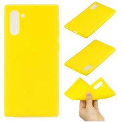 Candy Soft Silicone Protective Phone Case for Samsung Galaxy Note 10 (6.28 inch) / Note10 5G - Yellow