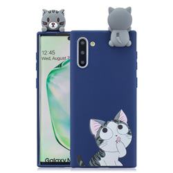 Big Face Cat Soft 3D Climbing Doll Soft Case for Samsung Galaxy Note 10 (6.28 inch) / Note10 5G