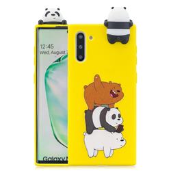 Striped Bear Soft 3D Climbing Doll Soft Case for Samsung Galaxy Note 10 (6.28 inch) / Note10 5G
