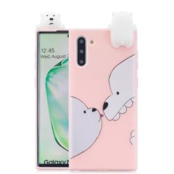 Big White Bear Soft 3D Climbing Doll Soft Case for Samsung Galaxy Note 10 (6.28 inch) / Note10 5G