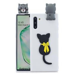 Little Black Cat Soft 3D Climbing Doll Soft Case for Samsung Galaxy Note 10 (6.28 inch) / Note10 5G