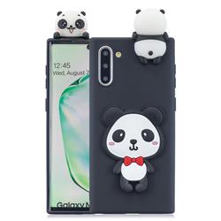 Blue Bow Panda Soft 3D Climbing Doll Soft Case for Samsung Galaxy Note 10 (6.28 inch) / Note10 5G
