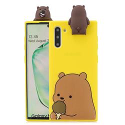 Brown Bear Soft 3D Climbing Doll Stand Soft Case for Samsung Galaxy Note 10 (6.28 inch) / Note10 5G