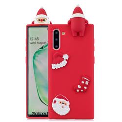 Red Santa Claus Christmas Xmax Soft 3D Silicone Case for Samsung Galaxy Note 10 (6.28 inch) / Note10 5G