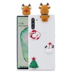 White Elk Christmas Xmax Soft 3D Silicone Case for Samsung Galaxy Note 10 (6.28 inch) / Note10 5G