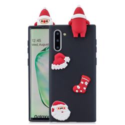 Black Santa Claus Christmas Xmax Soft 3D Silicone Case for Samsung Galaxy Note 10 (6.28 inch) / Note10 5G