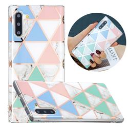 Fresh Triangle Painted Marble Electroplating Protective Case for Samsung Galaxy Note 10 (6.28 inch) / Note10 5G