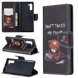 Chainsaw Bear Leather Wallet Case for Samsung Galaxy Note 10 (6.28 inch) / Note10 5G