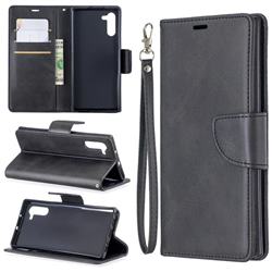 Classic Sheepskin PU Leather Phone Wallet Case for Samsung Galaxy Note 10 (6.28 inch) / Note10 5G - Black