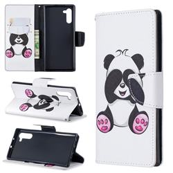 Lovely Panda Leather Wallet Case for Samsung Galaxy Note 10 (6.28 inch) / Note10 5G