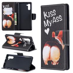 Lovely Pig Ass Leather Wallet Case for Samsung Galaxy Note 10 (6.28 inch) / Note10 5G