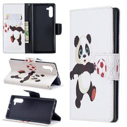 Football Panda Leather Wallet Case for Samsung Galaxy Note 10 (6.28 inch) / Note10 5G