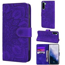 Retro Embossing Mandala Flower Leather Wallet Case for Samsung Galaxy Note 10 (6.28 inch) / Note10 5G - Purple