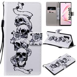 Skull Head PU Leather Wallet Case for Samsung Galaxy Note 10 (6.28 inch) / Note10 5G