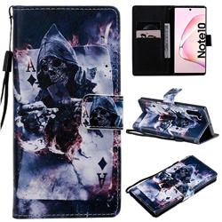Skull Magician PU Leather Wallet Case for Samsung Galaxy Note 10 (6.28 inch) / Note10 5G