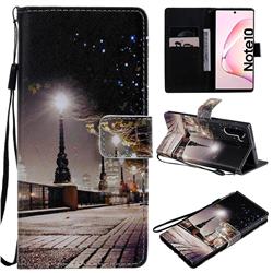 City Night View PU Leather Wallet Case for Samsung Galaxy Note 10 (6.28 inch) / Note10 5G
