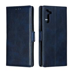 Retro Classic Calf Pattern Leather Wallet Phone Case for Samsung Galaxy Note 10 (6.28 inch) / Note10 5G - Blue