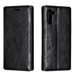 Retro Slim Magnetic Crazy Horse PU Leather Wallet Case for Samsung Galaxy Note 10 (6.28 inch) / Note10 5G - Black