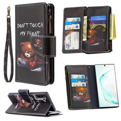 Chainsaw Bear Binfen Color BF03 Retro Zipper Leather Wallet Phone Case for Samsung Galaxy Note 10 (6.28 inch) / Note10 5G