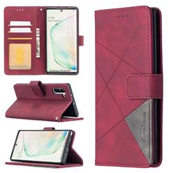 Binfen Color BF05 Prismatic Slim Wallet Flip Cover for Samsung Galaxy Note 10 (6.28 inch) / Note10 5G - Red