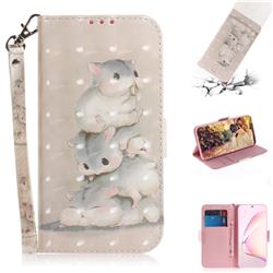 Three Squirrels 3D Painted Leather Wallet Phone Case for Samsung Galaxy Note 10 Lite
