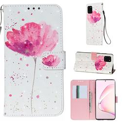 Watercolor 3D Painted Leather Wallet Case for Samsung Galaxy Note 10 Lite