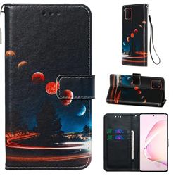 Wandering Earth Matte Leather Wallet Phone Case for Samsung Galaxy Note 10 Lite