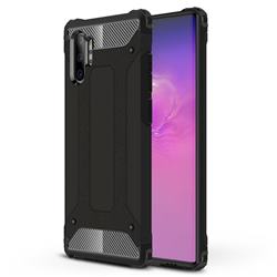 King Kong Armor Premium Shockproof Dual Layer Rugged Hard Cover for Samsung Galaxy Note 10+ (6.75 inch) / Note10 Plus - Black Gold